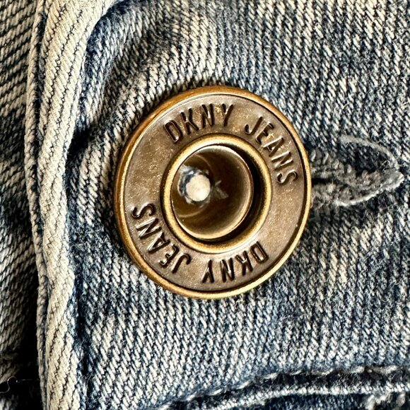 New DKNY Jeans Bermuda Shorts Women's Size 8 Blue Soft Stretch Fabric Coastal - Picture 7 of 15